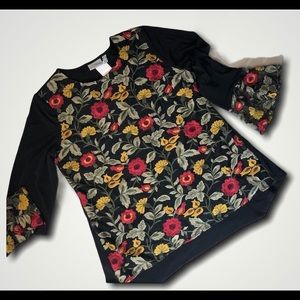 Embroidered Botanical Tunic Medium Susan Graver